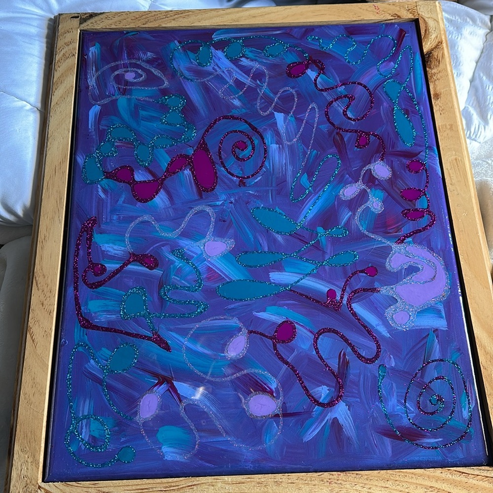 Abstract Purple and Blue Art Piece - Picture 8 of 8